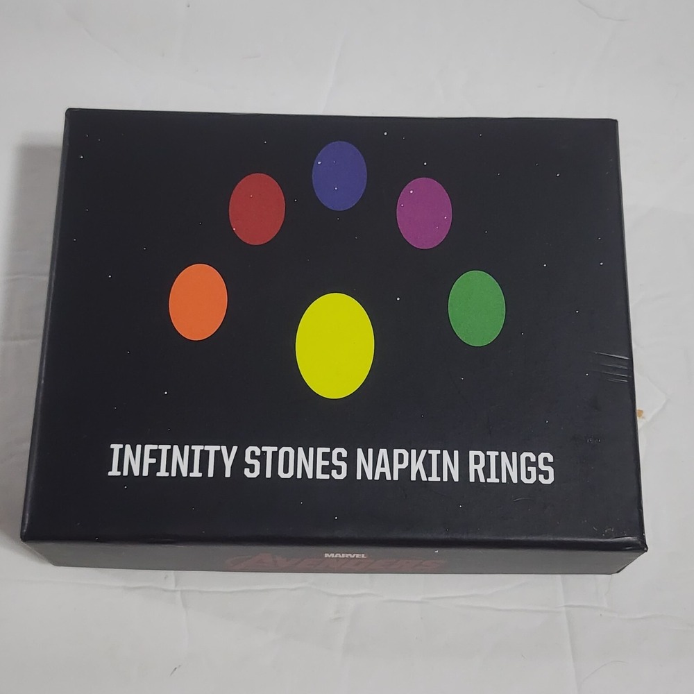 Marvel Avengers Endgame Infinity Stones Napkin Rings Lootcrate Set of 6